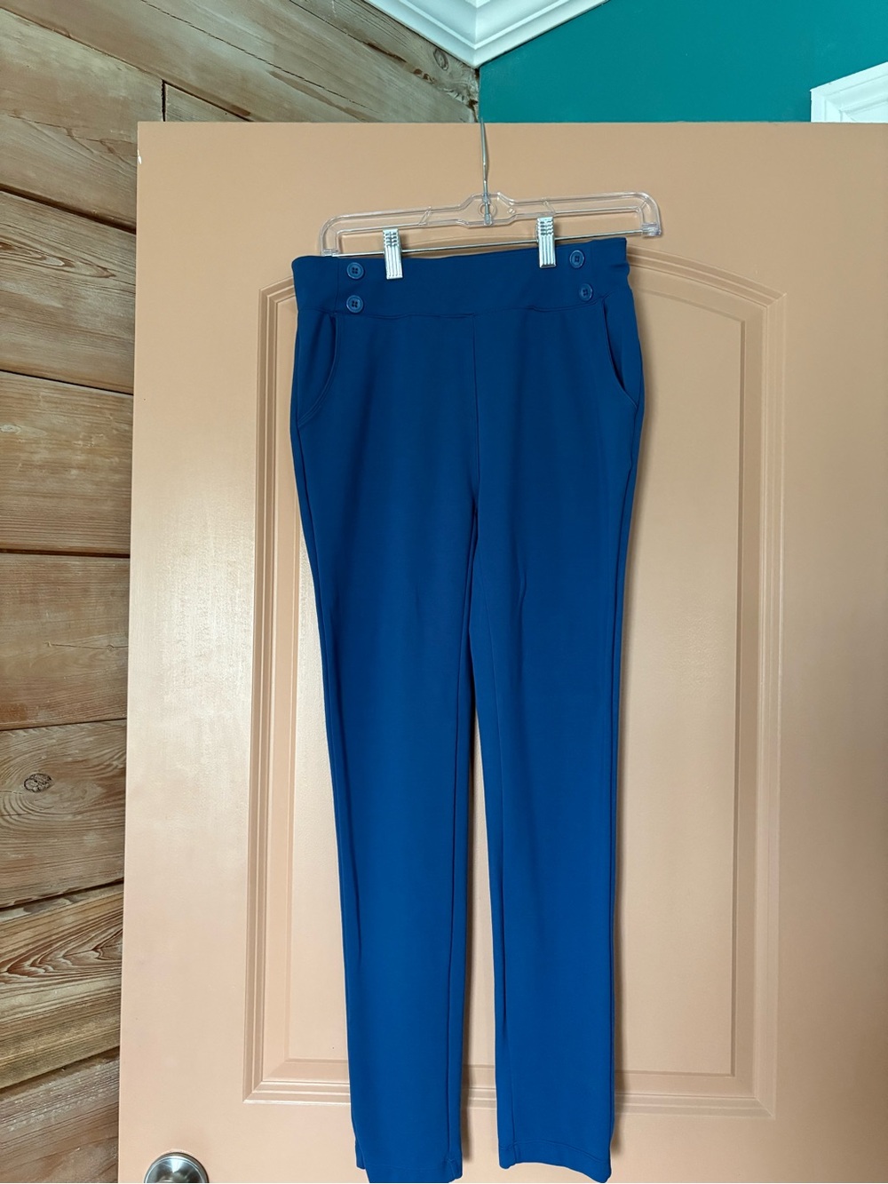 Women's Slim Straight Pants in Royal Blue